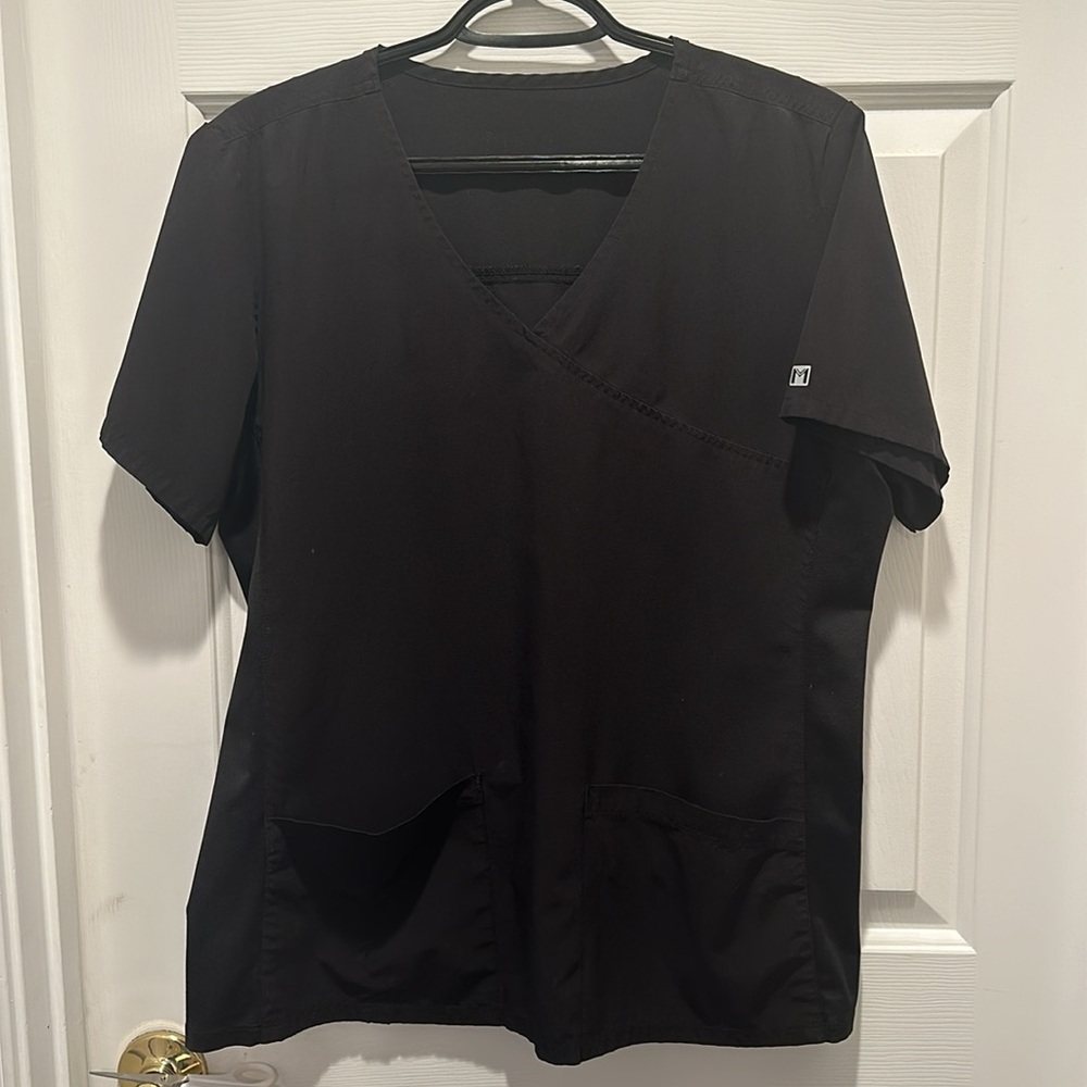 Black Scrub Top - Picture 2 of 3